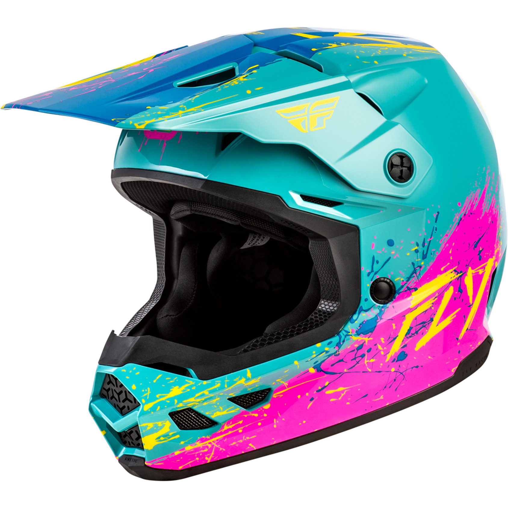 Fly Racing Youth Kinetic Drip Helmet Fly Racing Youth Kinetic Drip Helmet - Image 9