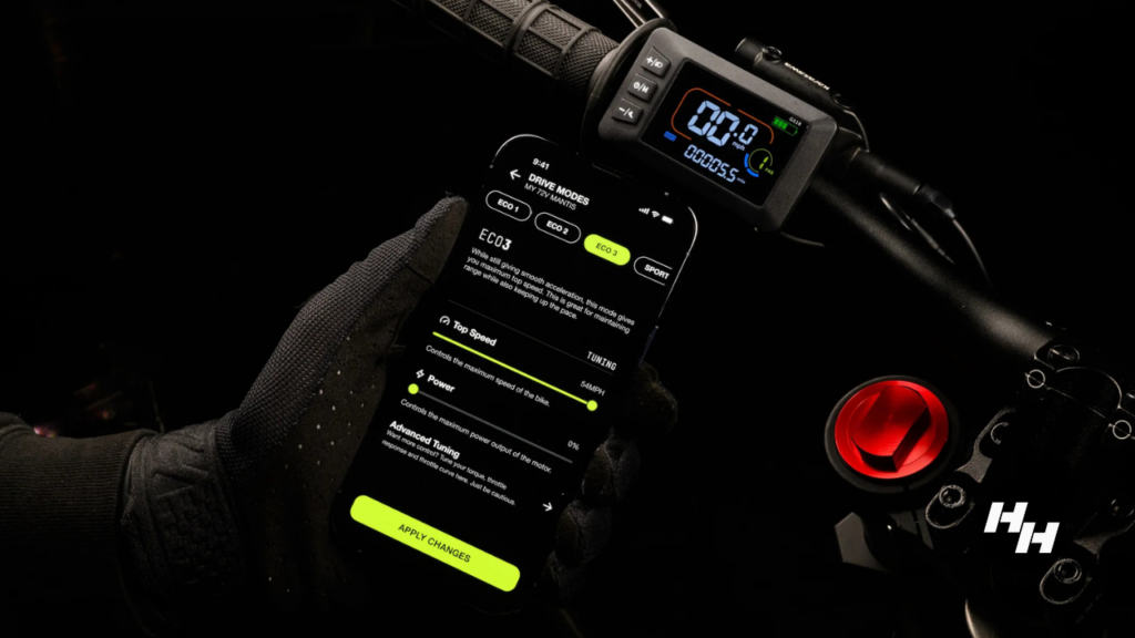 Image showing the app-controlled speed limiter for the Mantis R series.