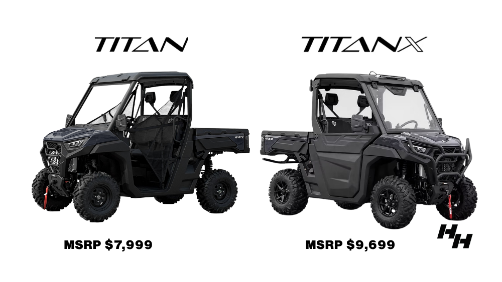 The Titan and Titan X models displayed together for comparison.