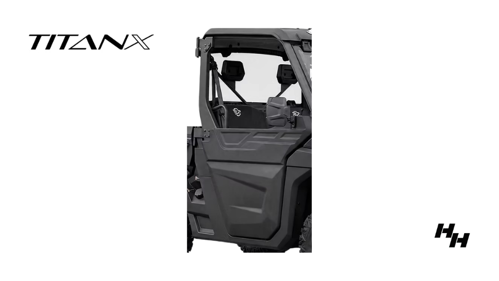 The Titan X side by side comes standard with side doors.