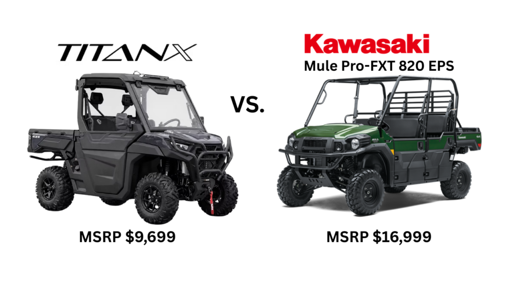 The Titan X vs. the Kawasaki Mule Pro-FXT 820 EPS