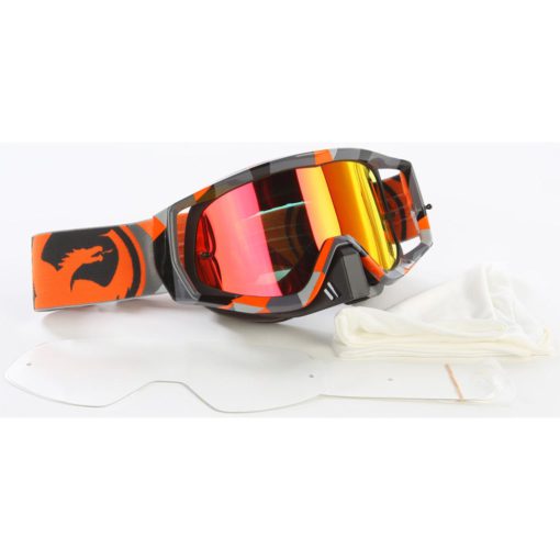 Dragon Alliance Llc Vendetta Goggles Orange Flair Red Ion W/10 Pk Tearoff