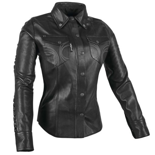 Speed and Strength Women’s Black Heart Leather Moto Shirt
