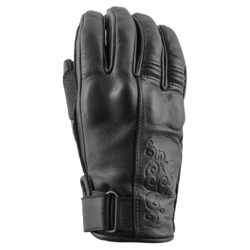 Speed and Strength Women’s Black Heart Leather Gloves