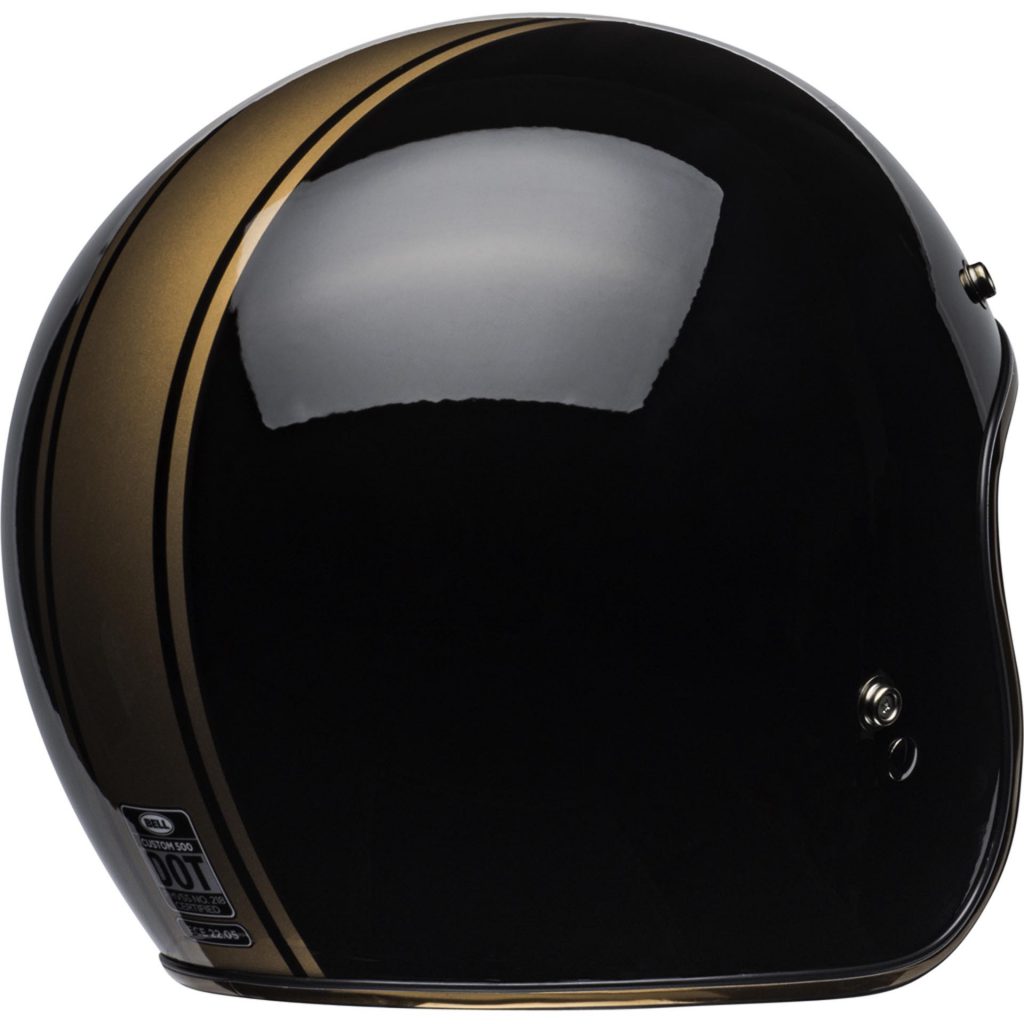 Bell Custom 500 Motorcycle Open Face And 3/4 Helmet Rally Gloss Black ...