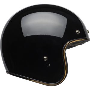 Bell Custom 500 Motorcycle Open Face And 3/4 Helmet Rally Gloss Black ...