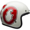 Stock image of Bell Custom 500 SE Motorcycle Open Face and 3/4 Helmet RSD WFO Gloss White/Red product