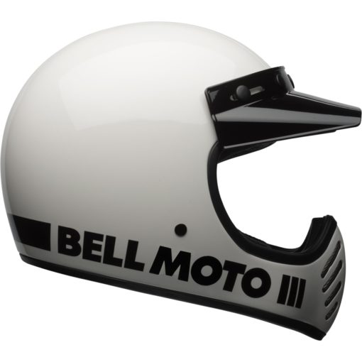 Bell Moto-3 Motorcycle Off Road Helmet Gloss White Classic