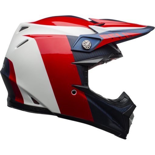 Bell Moto-9 Flex Motorcycle Off Road Helmet Division Matte/Gloss White/Blue/Red
