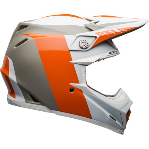 Bell Moto-9 Flex Motorcycle Off Road Helmet Division Matte/Gloss White/Orange/Sand