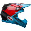 Stock image of Bell Moto-9 Flex Motorcycle Off Road Helmet Hound Matte/Gloss Cyan/Red product