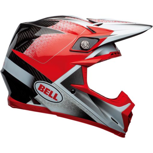 Bell Moto-9 Flex Motorcycle Off Road Helmet Hound Matte/Gloss Red/White/Black