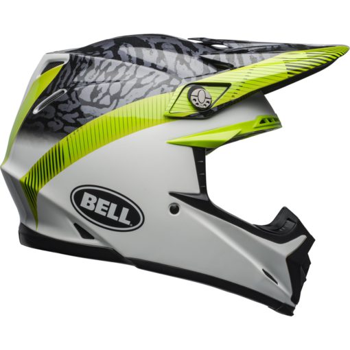 Bell Moto-9 MIPS Motorcycle Off Road Helmet Chief Matte/Gloss Black/White/Green