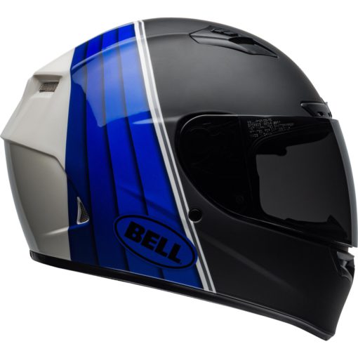 Bell Qualifier DLX MIPS Motorcycle Full Face Helmet Illusion Matte/Gloss Black/Blue/White
