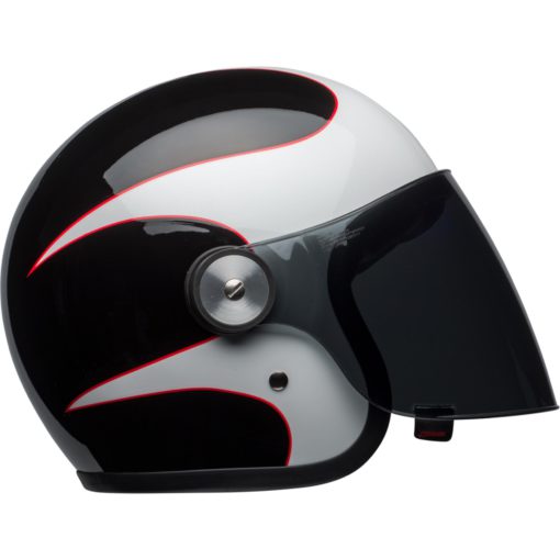 Bell Riot Motorcycle Open Face and 3/4 Helmet Boost Gloss White/Black/Red