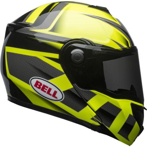Bell SRT Modular Motorcycle Modular Helmet Predator Gloss Hi-Viz Green/Black