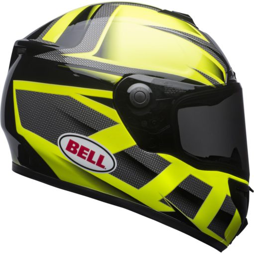 Bell SRT Motorcycle Full Face Helmet Predator Gloss Hi-Viz Green/Black