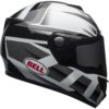Stock image of Bell SRT Motorcycle Full Face Helmet Predator Gloss White/Black product