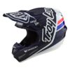 Stock image of Troy Lee Designs SE4 CARBON HELMET W/MIPS SILHOUETTE BLUE / WHITE product