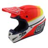 Stock image of Troy Lee Designs SE4 COMPOSITE HELMET W/MIPS KTM MIRAGE WHITE / RED product