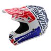 Stock image of Troy Lee Designs SE4 POLYACRYLITE HELMET W/MIPS FACTORY WHITE / BLUE product