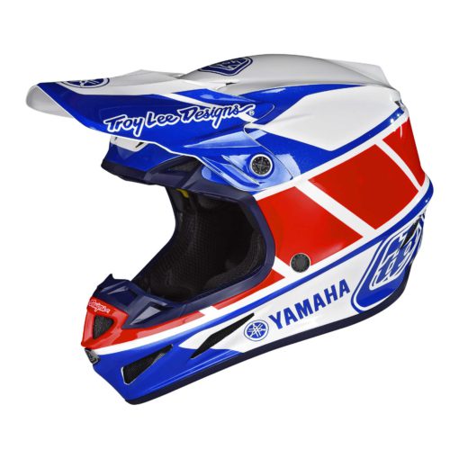 Troy Lee Designs SE4 COMPOSITE HELMET W/MIPS Yamaha RS1 WHITE