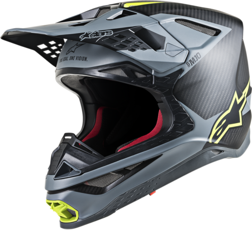 Alpinestars Motocross Supertech M10 Helmet – MIPS – Black/Gray/Yellow FL
