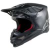 Stock image of Alpinestars Motocross Supertech M10 Helmet - MIPS - Black Matte Carbon product