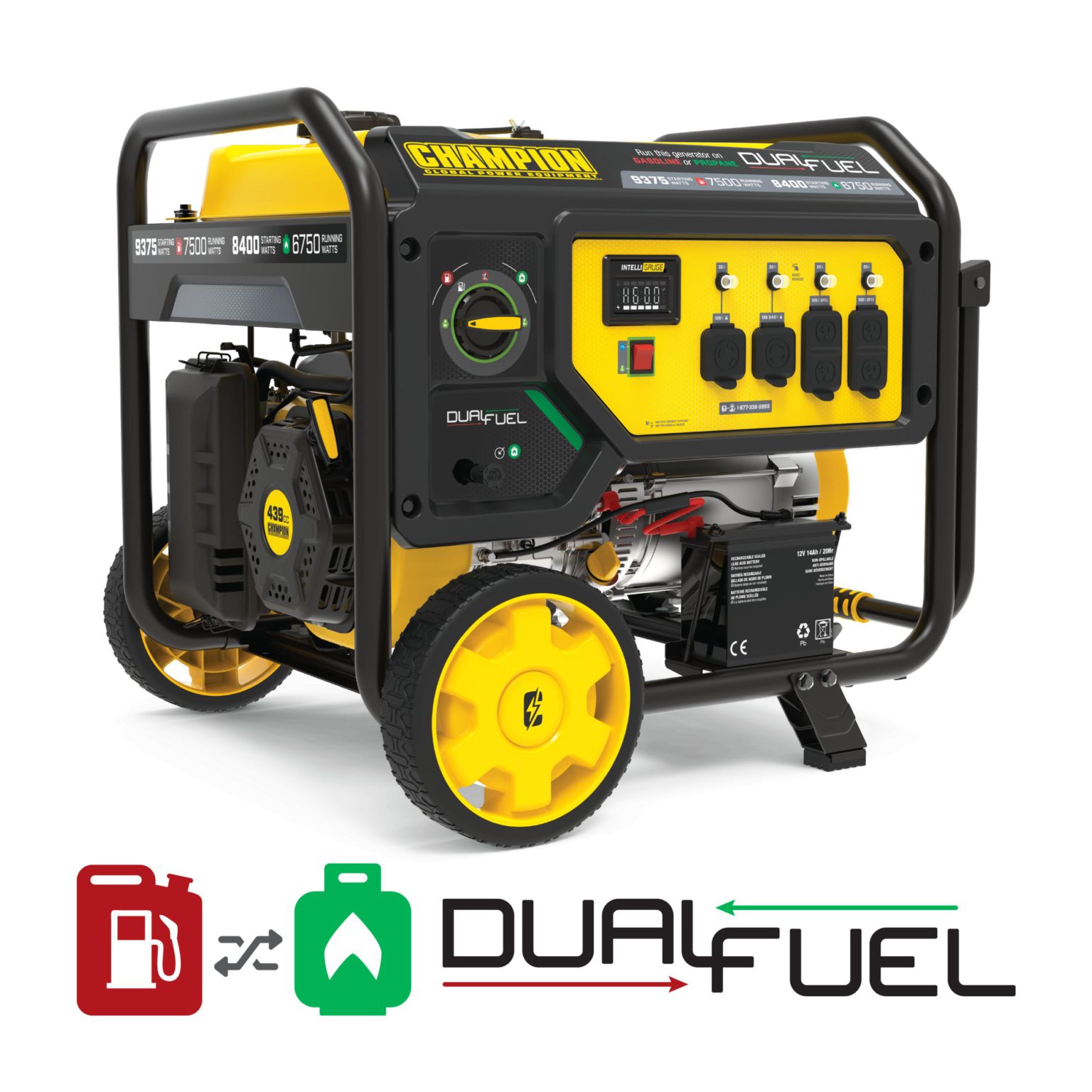 Champion-Champion  7500-Watt Dual Fuel Generator - 201040-Richmond Honda House