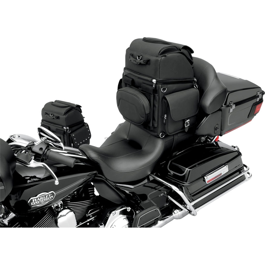 SADDLEMEN BR3400EX Combination Backrest, Backseat, and Sissy Bar Bag ...