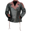 Stock image of Z1R Women's Combiner Leather Jacket product