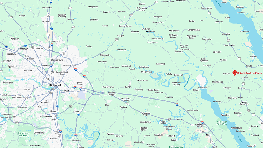 Google Map Location of Robert’s Track & Trails