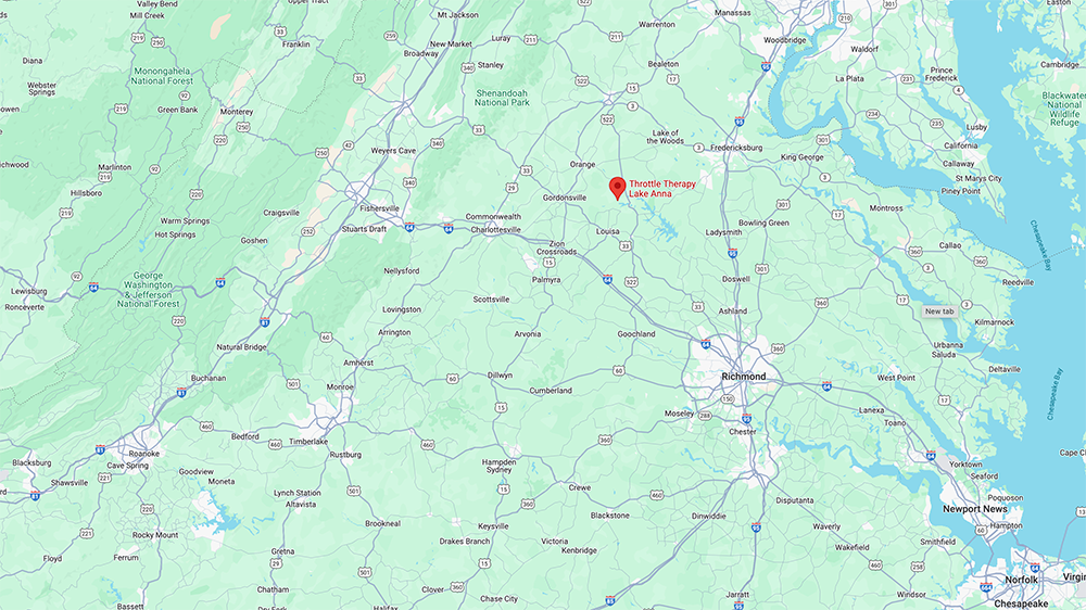 Google Map Location of Throttle Therapy