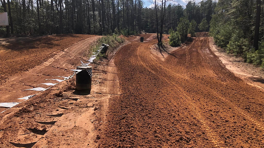 Shot of the dirt track at Robert's Tracks and Trails Saluda, VA