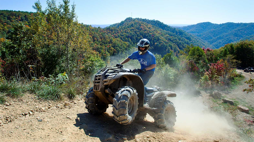 atv rider on the hatfield-mccoy trails via website