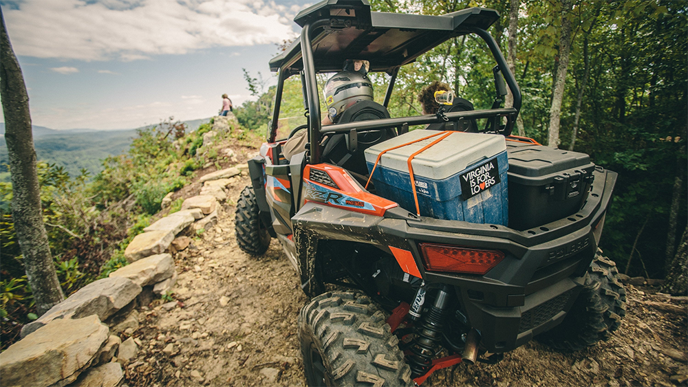 high resolution image of a utv on the spearhead trails network via website