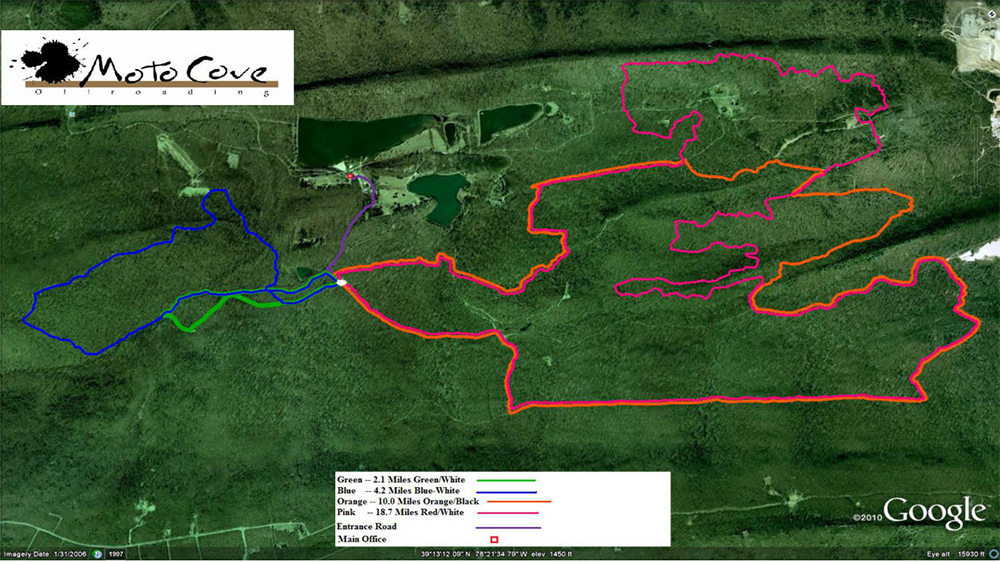 moto cove atv trail system map from cove campground